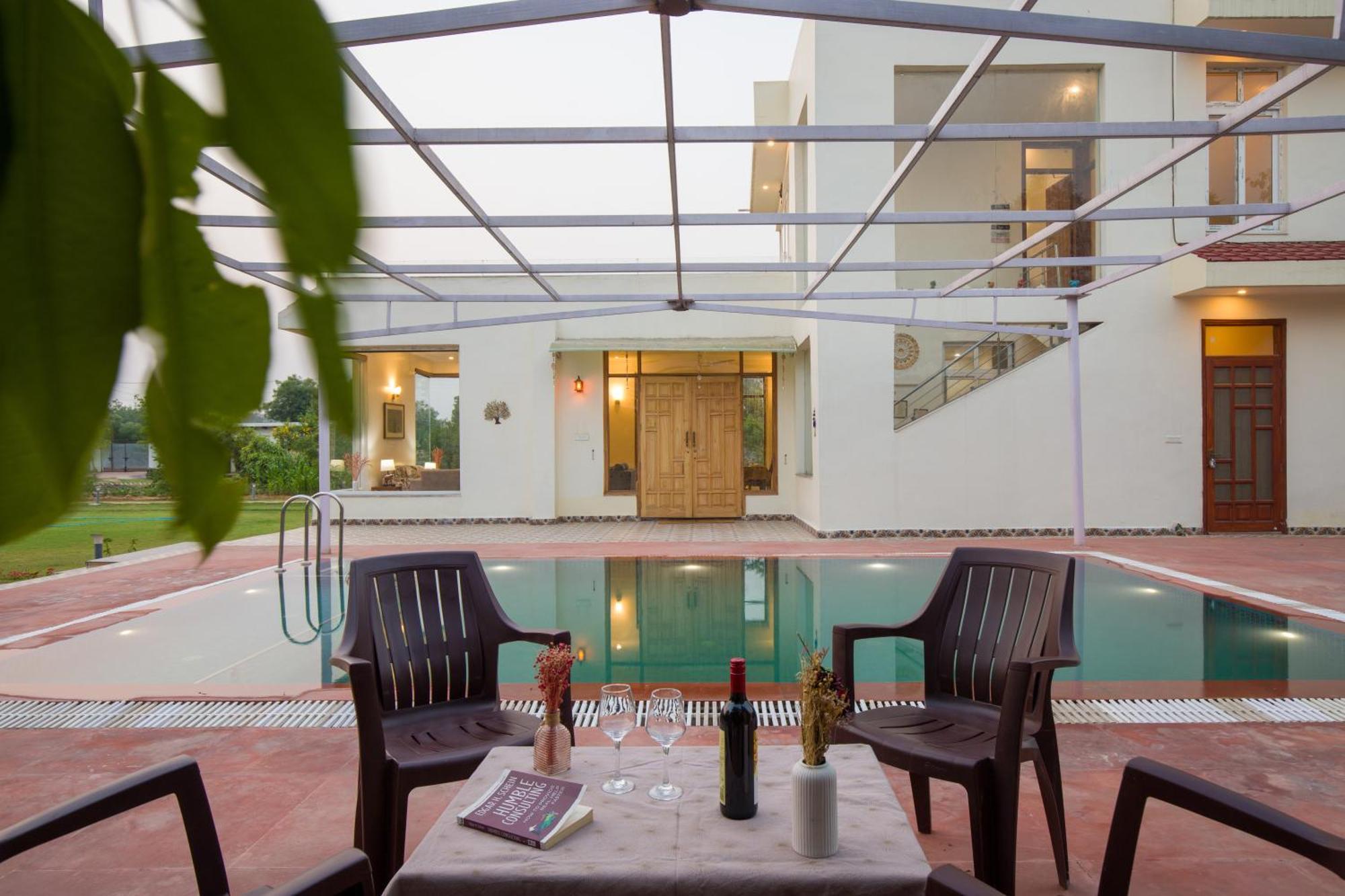 Alaya Stays Raga 2Bhk Farmstay With An Entertainment Lounge Sohna Exterior foto