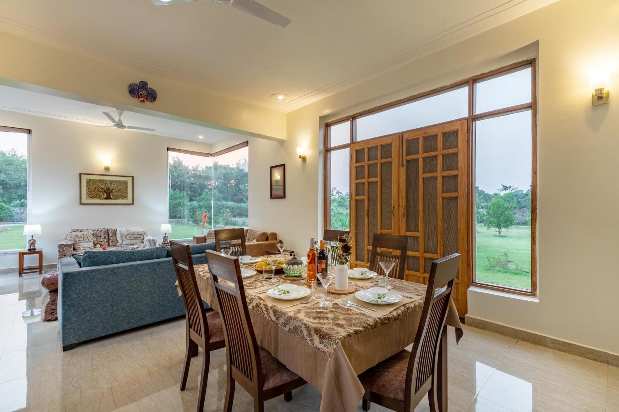 Alaya Stays Raga 2Bhk Farmstay With An Entertainment Lounge Sohna Exterior foto