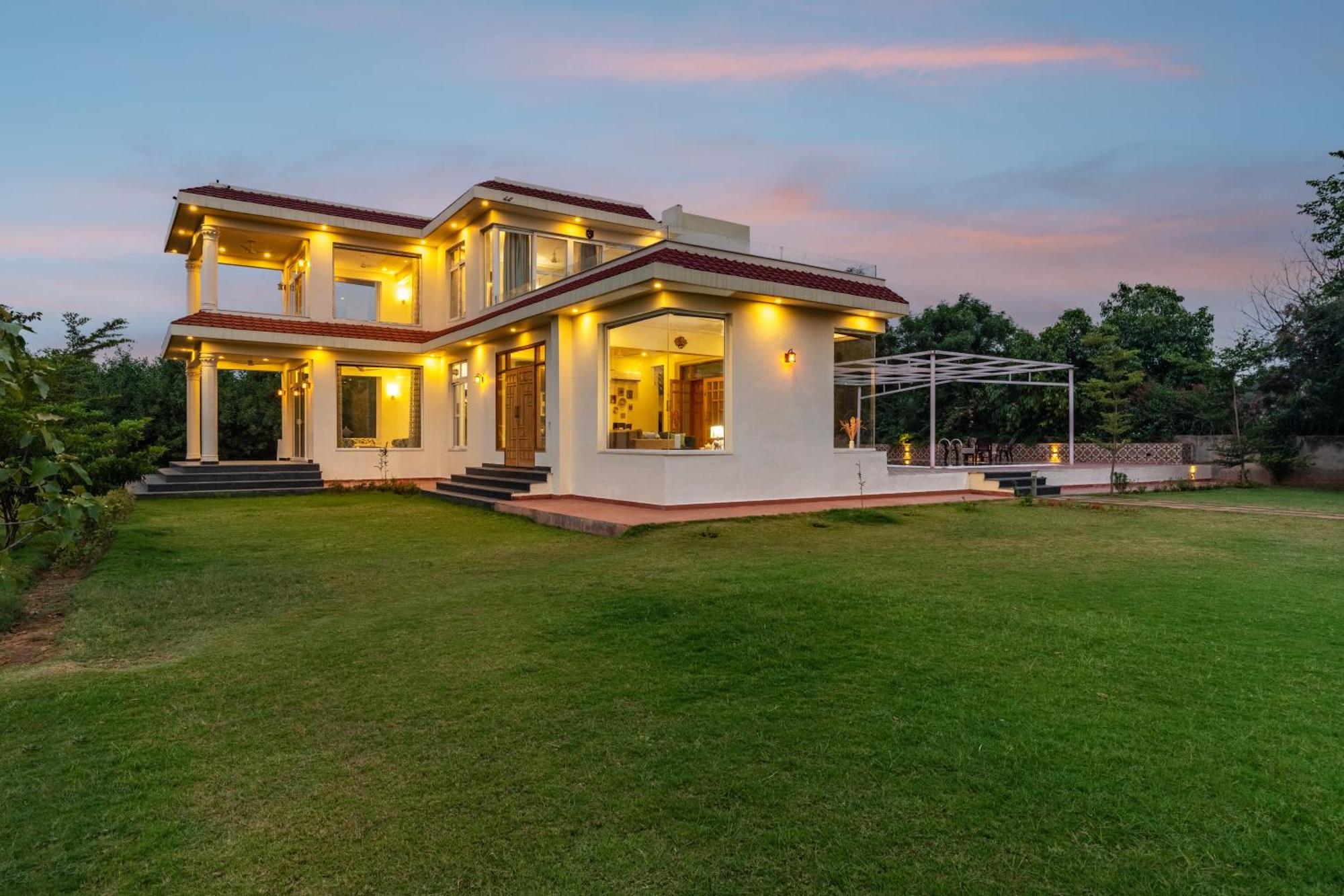 Alaya Stays Raga 2Bhk Farmstay With An Entertainment Lounge Sohna Exterior foto