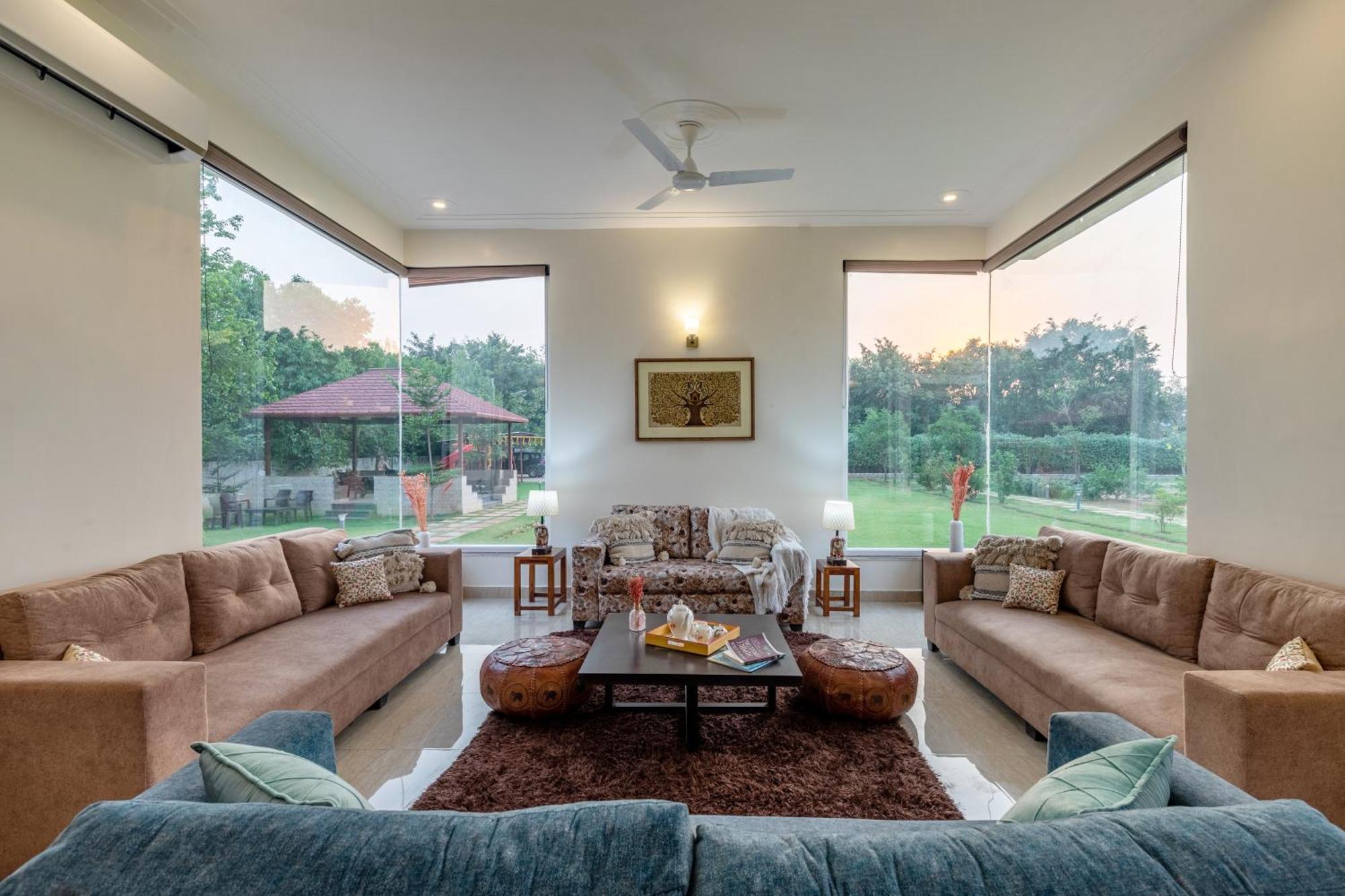 Alaya Stays Raga 2Bhk Farmstay With An Entertainment Lounge Sohna Exterior foto