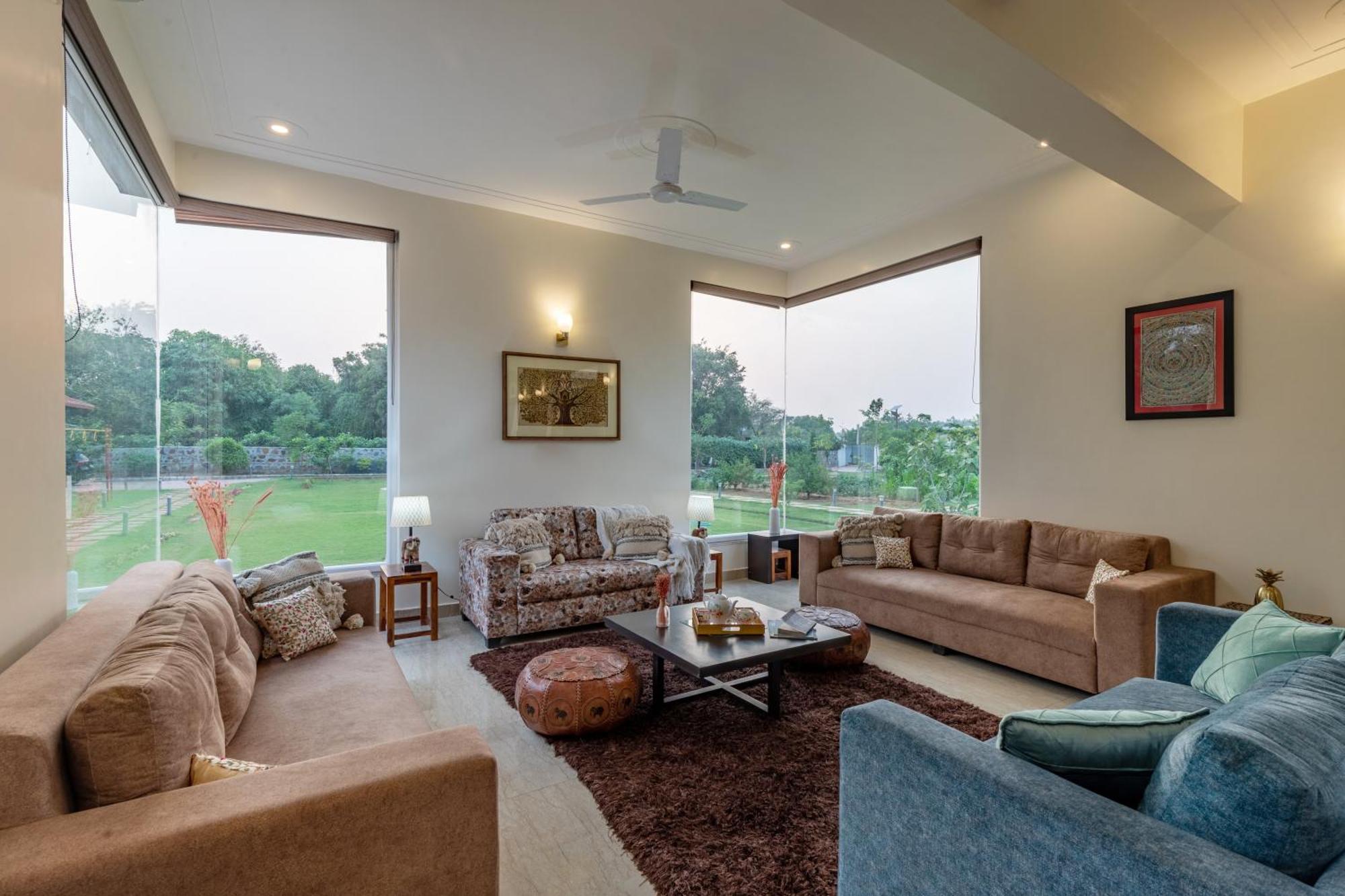 Alaya Stays Raga 2Bhk Farmstay With An Entertainment Lounge Sohna Exterior foto